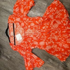 Orange/red romper